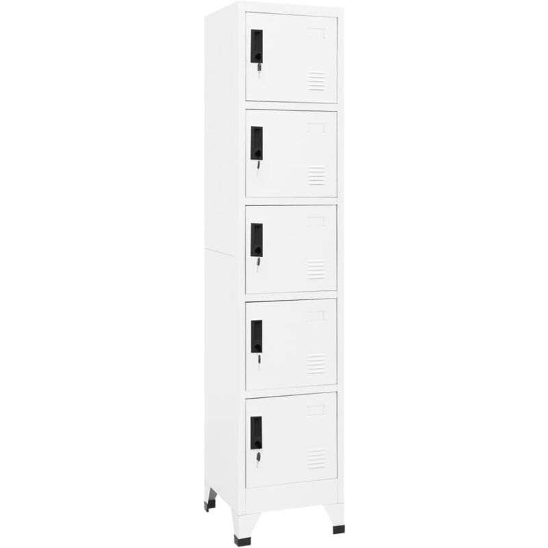 Locker Cabinet White 38x40x180 cm Steel Vidaxl