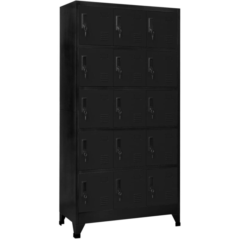 Locker Cabinet Black 90x40x180 cm Steel vidaXL