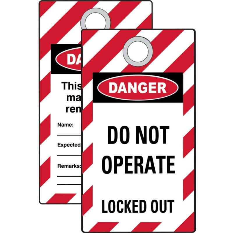 Matlock - Lock Out Tag with Eyelet-do Not Operate Locked Out d/s, Pack of10