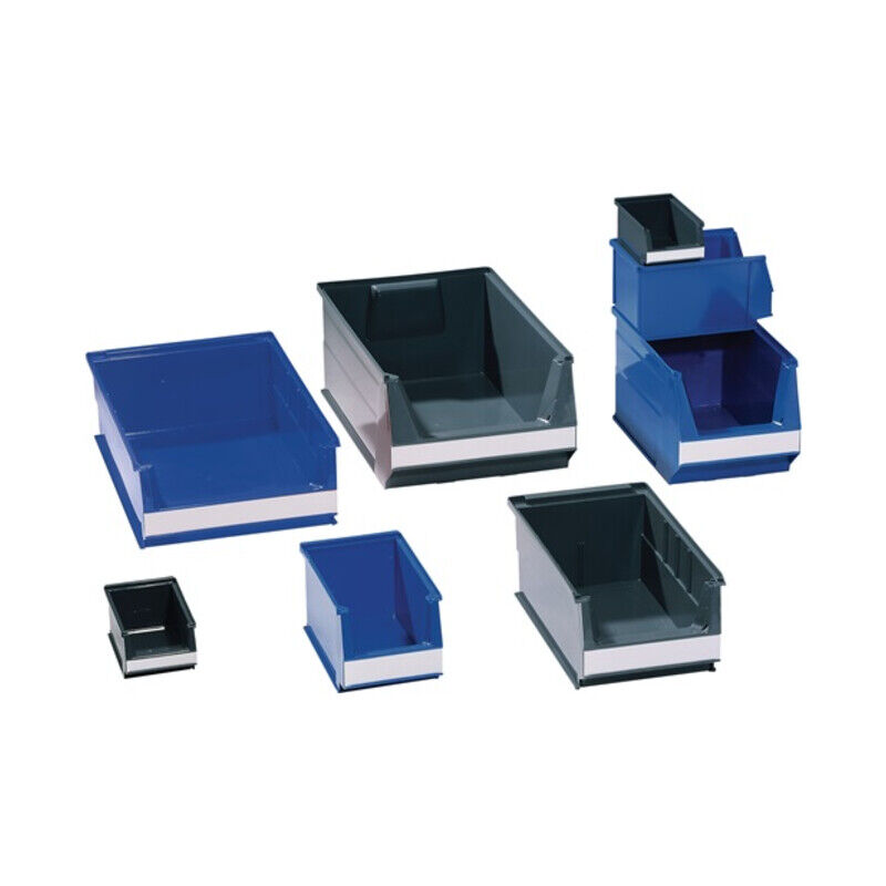 Lockweiler - Boîtes de rangement ouvertes L230/200xl150xH130mm pe régénéré grises