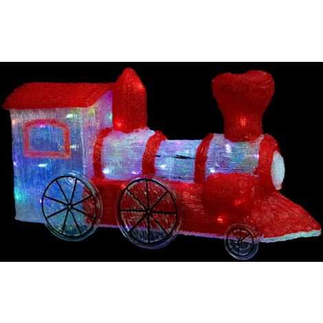 Locomotiva da esterno h36cm 90led cambia colore con trasformatore - Feeric lights & christmas