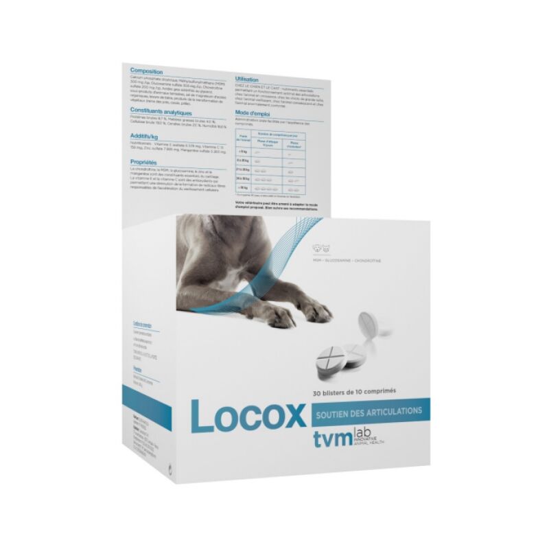Locox chien et chat souffrant d'arthrose et arthrite bte de 300 comprimés
