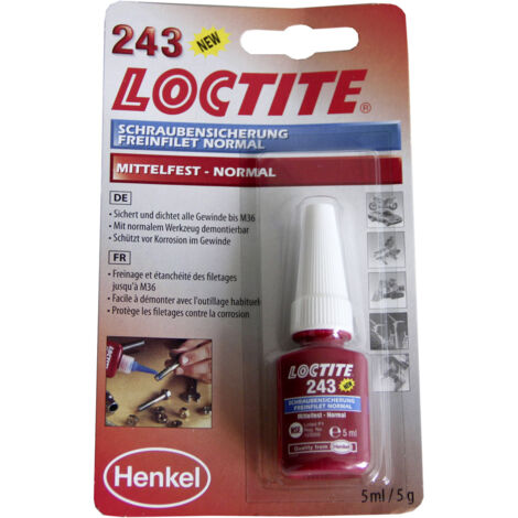 Loctite 243 Schraubensicherungslack mittlere Festigkeit 5 ml