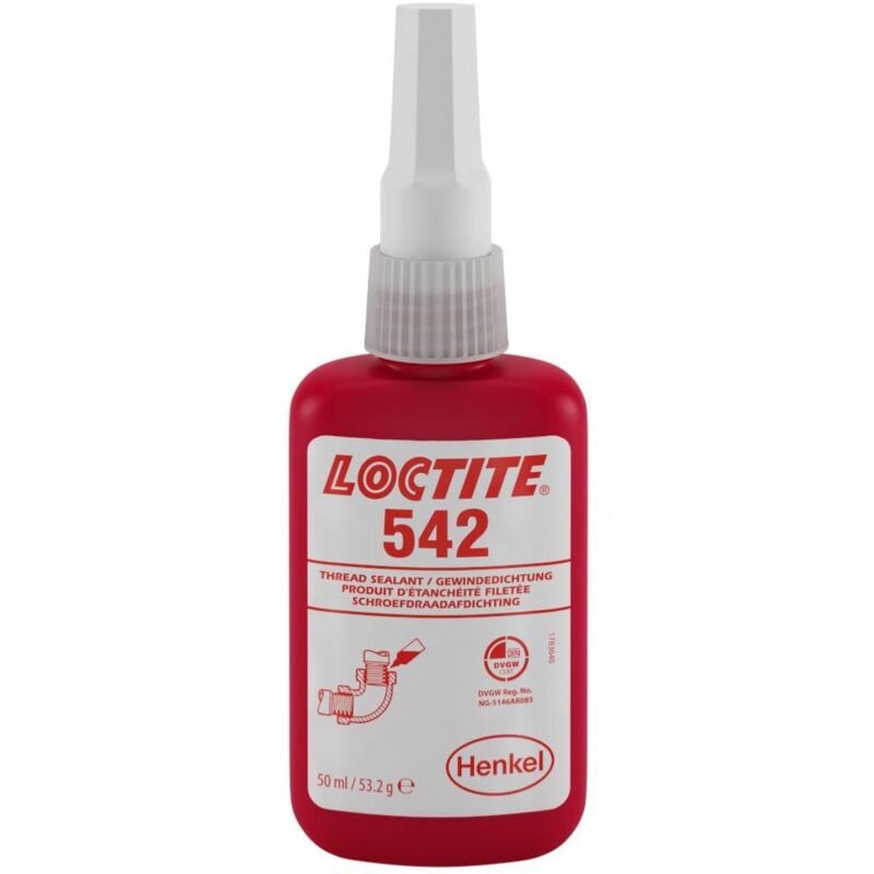 Loctite - 542 etancheite filetee tuyaux et raccords en metal, 50 ml