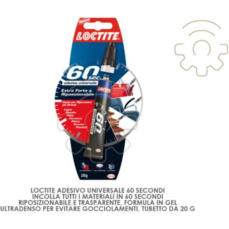 Loctite Adesivo Universale 60 Secondi 20 G - 12 Pz