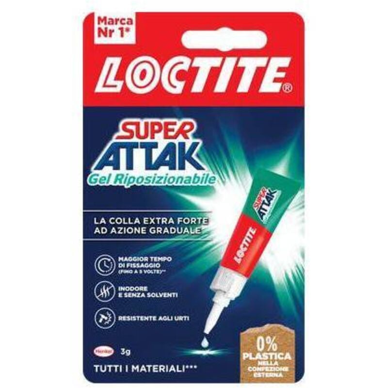 Super Attak - loctite attak gel riposizionabile clip strip