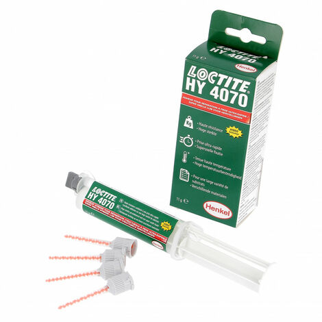 Colle multi-usage 11g – Adhésif de réparation pour bois dur – Application précise avec poussoir et 4 buses – Seringue Loctite 4070
