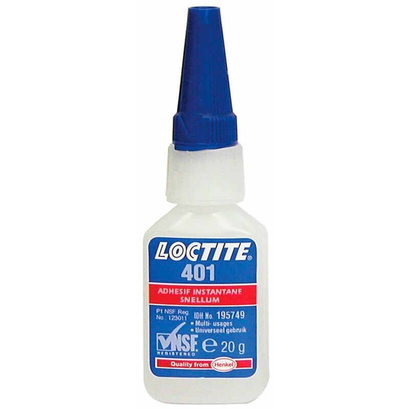 Loctite - Flacon super glue 20 gr - 401 - Incolore