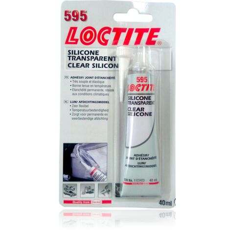 Loctite – Silicone transparent 40mL – Monocomposant Acétoxy – Résistance thermique -55 °C à +250 °C – Adhésif étanche pour applications mécaniques - LC1123423