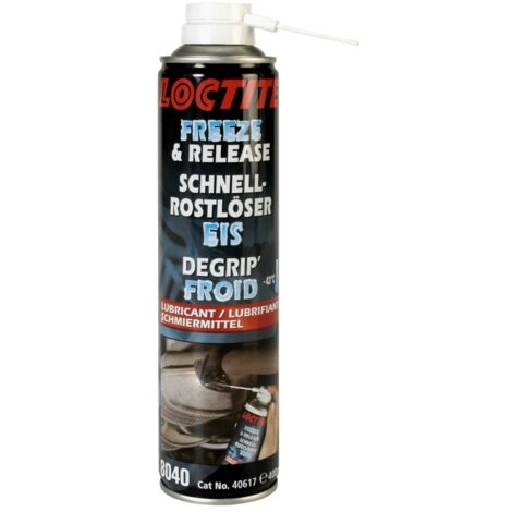 LOCTITE LB 8040, lubrifiant, dégrippant pour métaux rouillés ou bloqués - Aerosol 400 ml - Agit par choc thermique