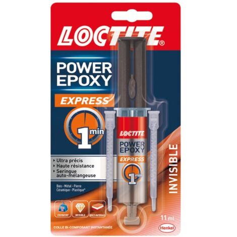 Colle époxy seringue 11ml express 1 minute