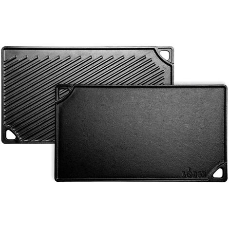 Lodge Gusseisengrillplatte plaque de cuisson noire 42x24 cm