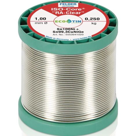 Lötdraht ISO-Core® RAClear 1mm 250g Sn100Ni+ FELDER