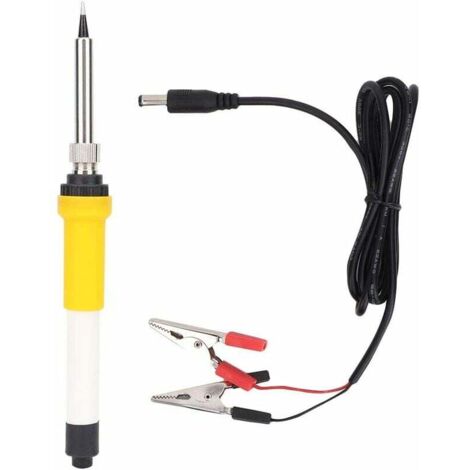 Lötkolben, DC 12 V 60 W Auto Tragbarer elektrischer Lötkolben mit Krokodilklemme und eigener Stromversorgung
