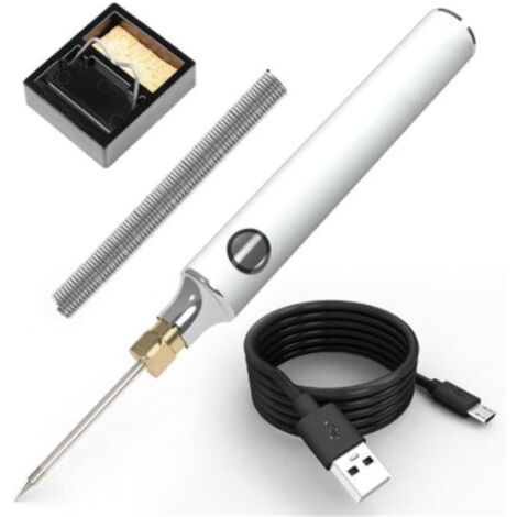 Lötkolben-Kit, tragbares elektrisches USB-Lötkolben-Set, 5 V 8 W Lötwerkzeugstift mit einstellbarer Temperatur, elektrische Lötausrüstung-Standard
