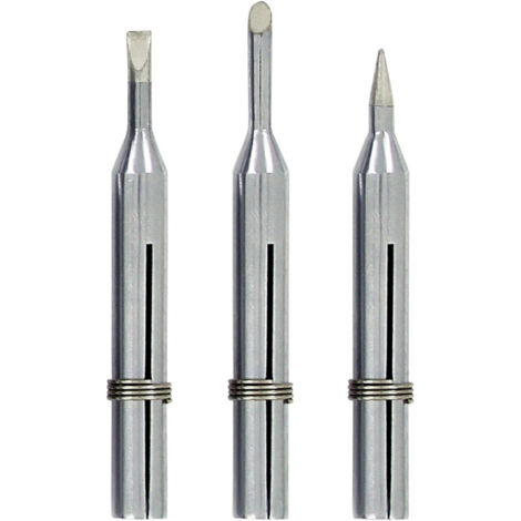 Lötspitzenset LONG-LIFE 15W angeschrägt/bleistiftspitz/meißelförmig B.4mm