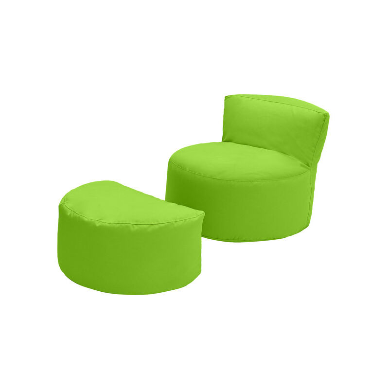 Pouf de jeu avec repose-pieds pour salon, pouf d'extérieur à dossier haut pour Enfants avec repose-pieds, Poufs résistants à l'eau avec rembourrage