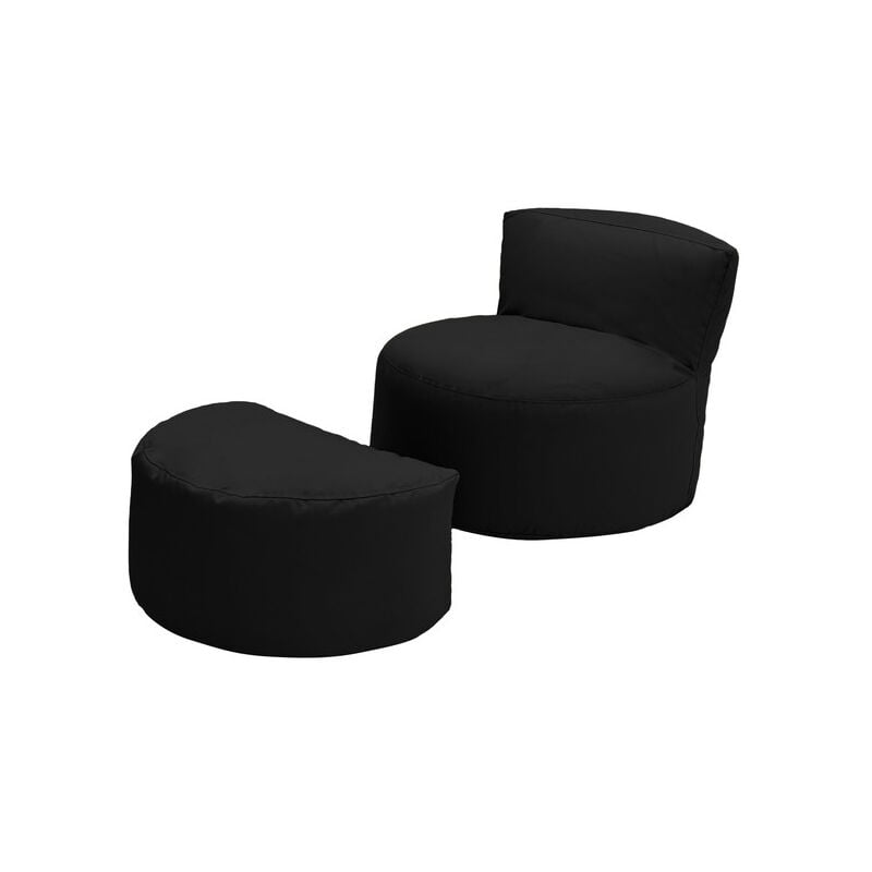 Pouf de jeu avec repose-pieds pour salon, pouf d'extérieur à dossier haut pour Enfants avec repose-pieds, Poufs résistants à l'eau avec rembourrage