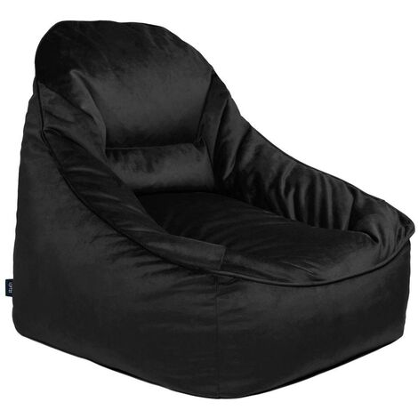 Loft 25 Adult Highback Soft Velvet Large Bean Bag Chair Indoor Living Room Gaming Beanbag Lounger,