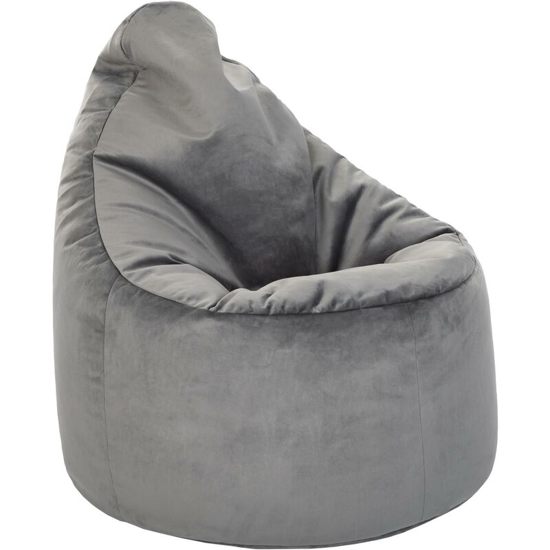 Fauteuil poire en Velours, Pouf à Dossier haut Pour Salon, Siège de Chaise Longue de Lecture Léger, Pouf d'Intérieur Pour Adultes, 90x68 cm Fauteuil