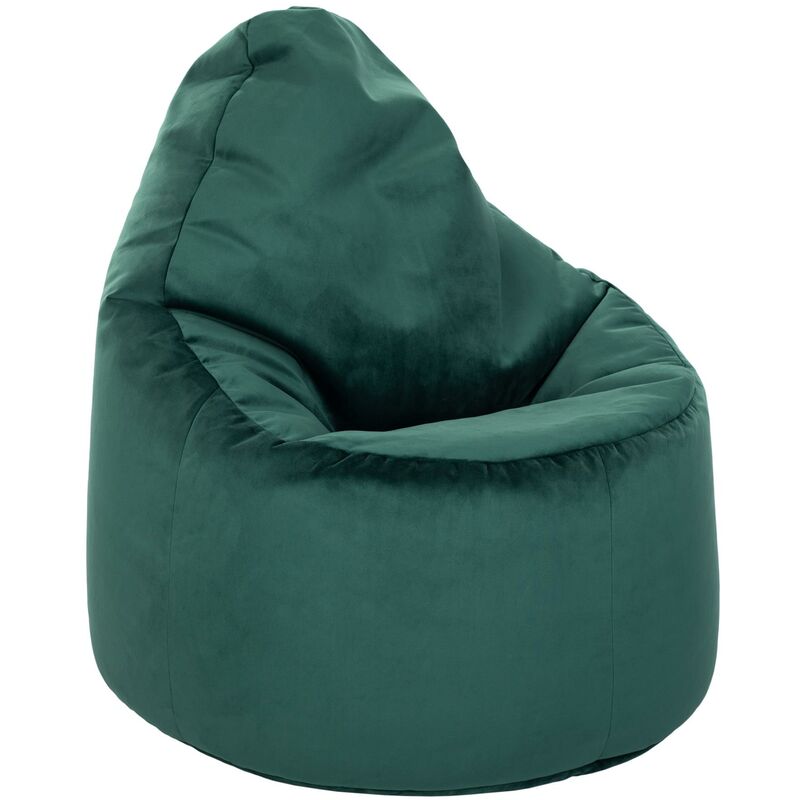 Fauteuil poire en Velours, Pouf à Dossier haut Pour Salon, Siège de Chaise Longue de Lecture Léger, Pouf d'Intérieur Pour Adultes, 90x68 cm Fauteuil
