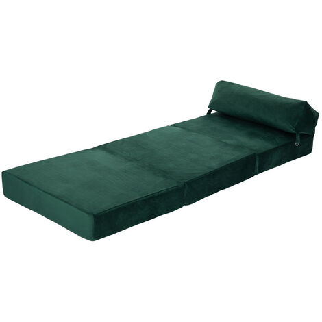 LOFT 25 Cord-Klappmatratze mit Kopfstütze, Outdoor-Campingmatratze mit sicherer Befestigung - Holzkohle