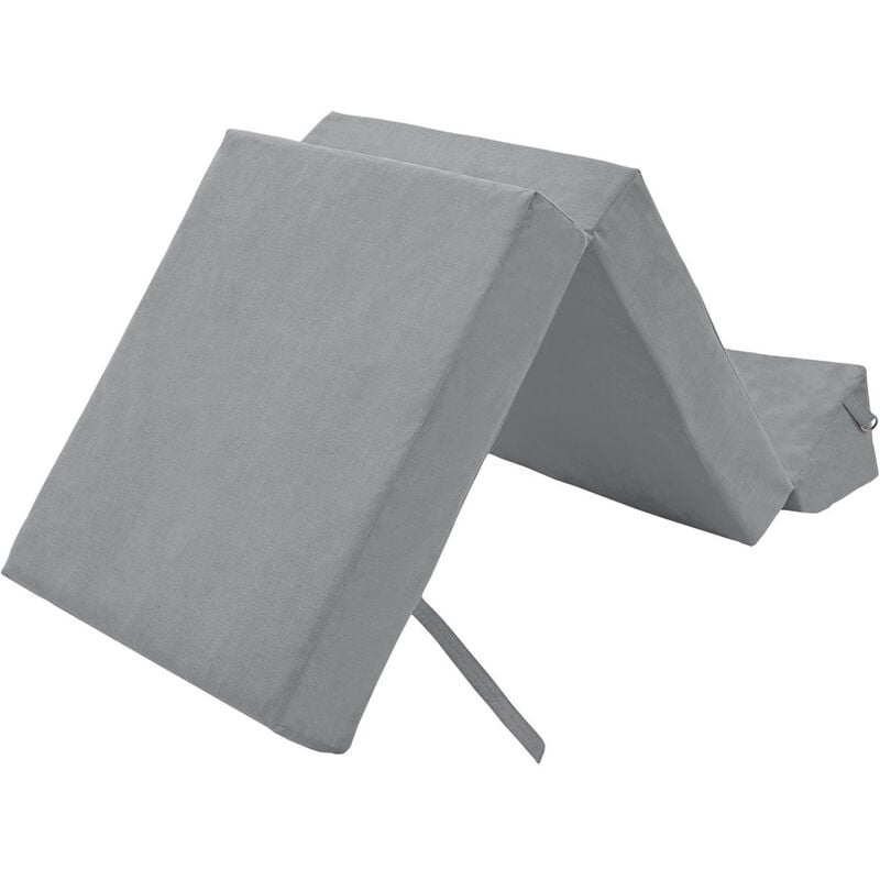 Matelas pliable d'intérieur, matelas de camping léger, matelas pliable avec appui-tête, matelas d'invité confortable 168x60x14 cm, matelas de voyage