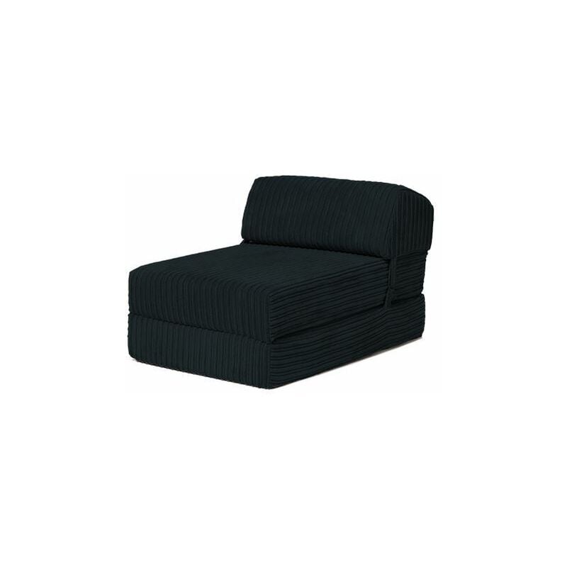 Loft 25 - Matelas pliant pour adultes, matelas d'appoint avec appui-tête, matelas pliable en velours côtelé, matelas futon confortable pour le salon,