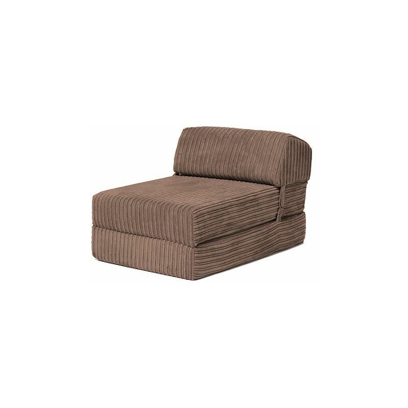 Loft 25 - Matelas pliant pour adultes, matelas d'appoint avec appui-tête, matelas pliable en velours côtelé, matelas futon confortable pour le salon,