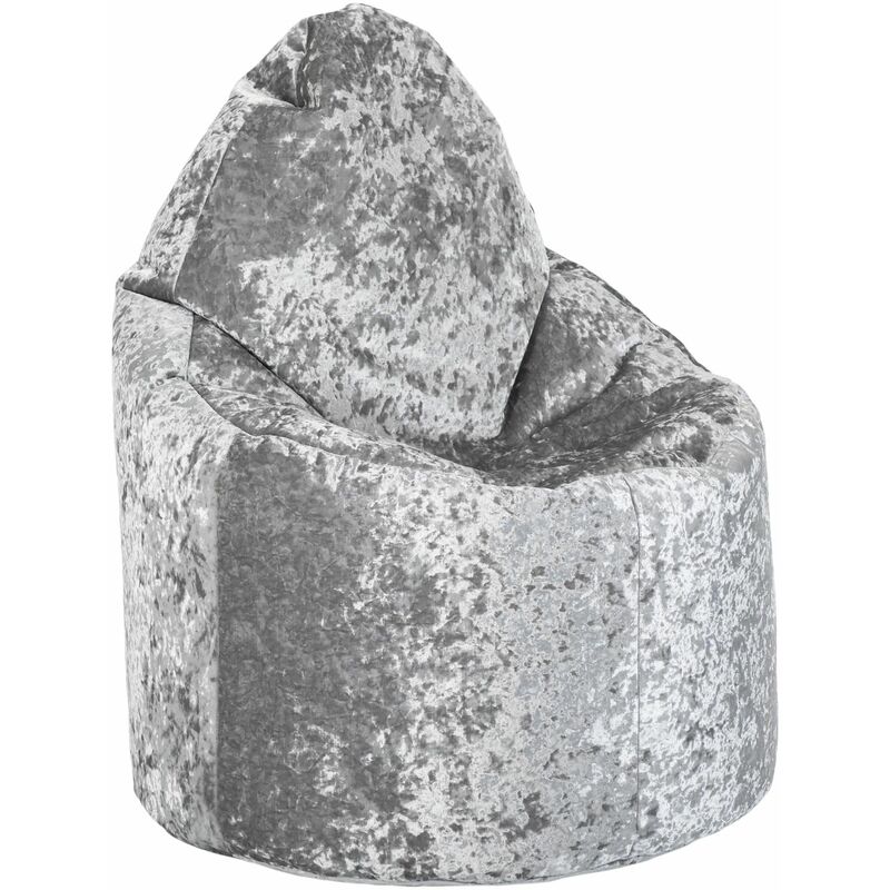 Loft 25 - Fauteuil poire pour salon, pouf d'intérieur en velours écrasé, pouf de jeu doux pour adultes, siège pouf léger 90x68 cm pour le soutien du