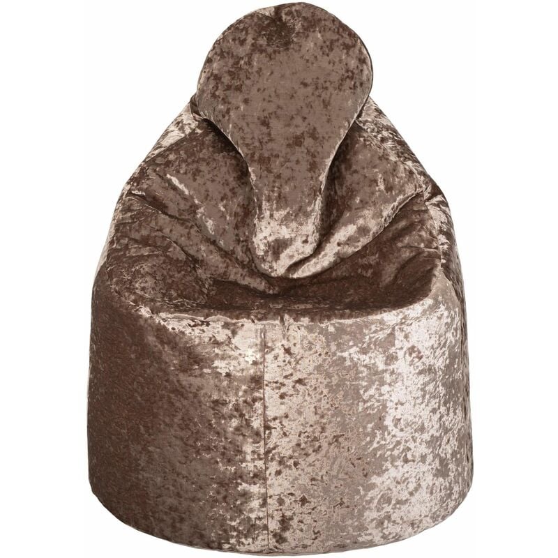 Loft 25 - Fauteuil poire pour salon, pouf d'intérieur en velours écrasé, pouf de jeu doux pour adultes, siège pouf léger 90x68 cm pour le soutien du