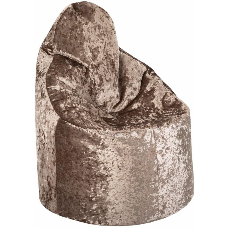 Loft 25 - Fauteuil poire pour salon, pouf d'intérieur en velours écrasé, pouf de jeu doux pour adultes, siège pouf léger 90x68 cm pour le soutien du