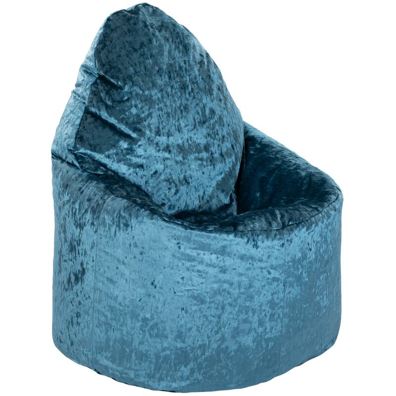 Loft 25 - Fauteuil poire pour salon, pouf d'intérieur en velours écrasé, pouf de jeu doux pour adultes, siège pouf léger 90x68 cm pour le soutien du