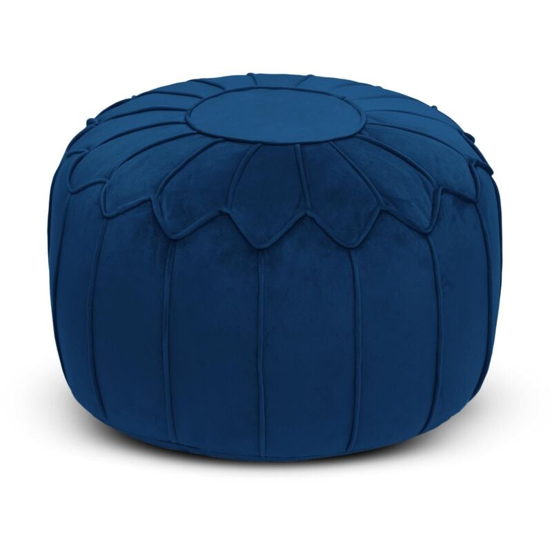 Pouf d'intérieur, Pouf Pouf de luxe pour salon, Pouf en velours 45x27 cm avec rembourrage en perles, Pouf de jeu pour adultes - Pacifique - Loft 25