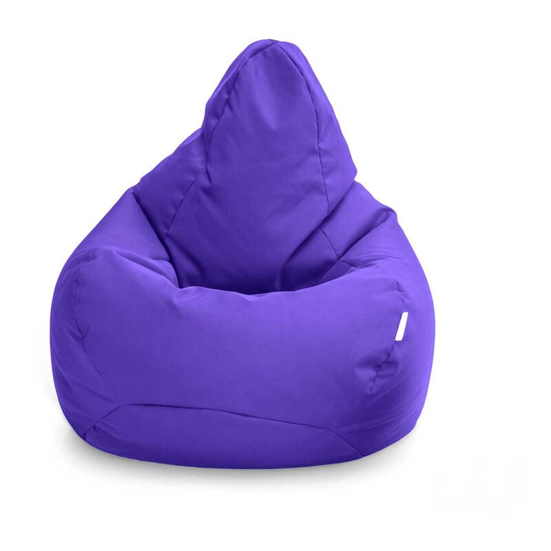 Fauteuil Pouf de jeu pour salon, intérieur et extérieur pouf à dossier haut pour adultes, 80x75 cm pouf poire résistant à l'eau avec remplissage
