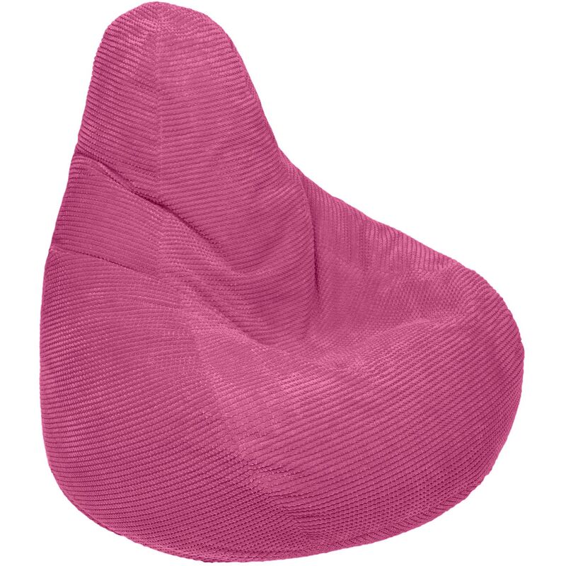 Loft 25 - Pouf d'intérieur, Pouf Pour Adultes Pour Jeux, Pouf en Velours Côtelé 90x75 cm avec Remplissage en Billes de Polystyrène, Siège Inclinable