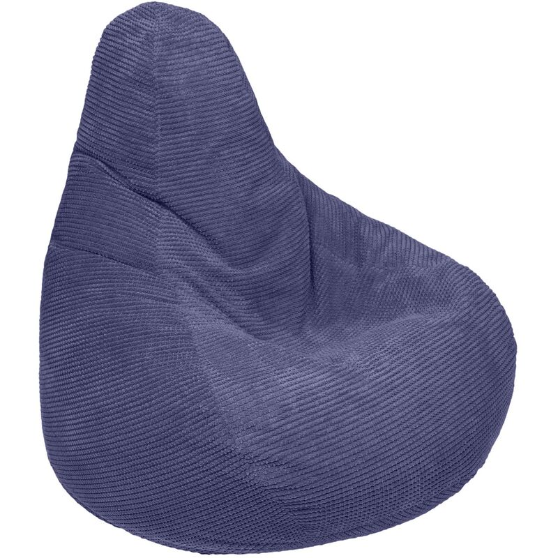 Loft 25 - Pouf d'intérieur, Pouf Pour Adultes Pour Jeux, Pouf en Velours Côtelé 90x75 cm avec Remplissage en Billes de Polystyrène, Siège Inclinable