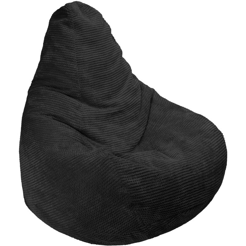 Loft 25 - Pouf d'intérieur, Pouf Pour Adultes Pour Jeux, Pouf en Velours Côtelé 90x75 cm avec Remplissage en Billes de Polystyrène, Siège Inclinable