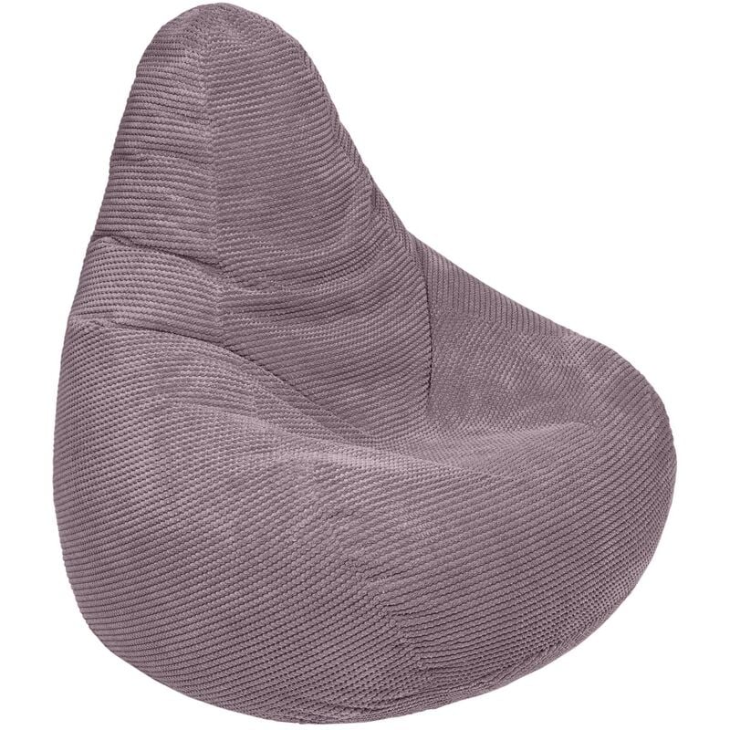 Loft 25 - Pouf d'intérieur, Pouf Pour Adultes Pour Jeux, Pouf en Velours Côtelé 90x75 cm avec Remplissage en Billes de Polystyrène, Siège Inclinable