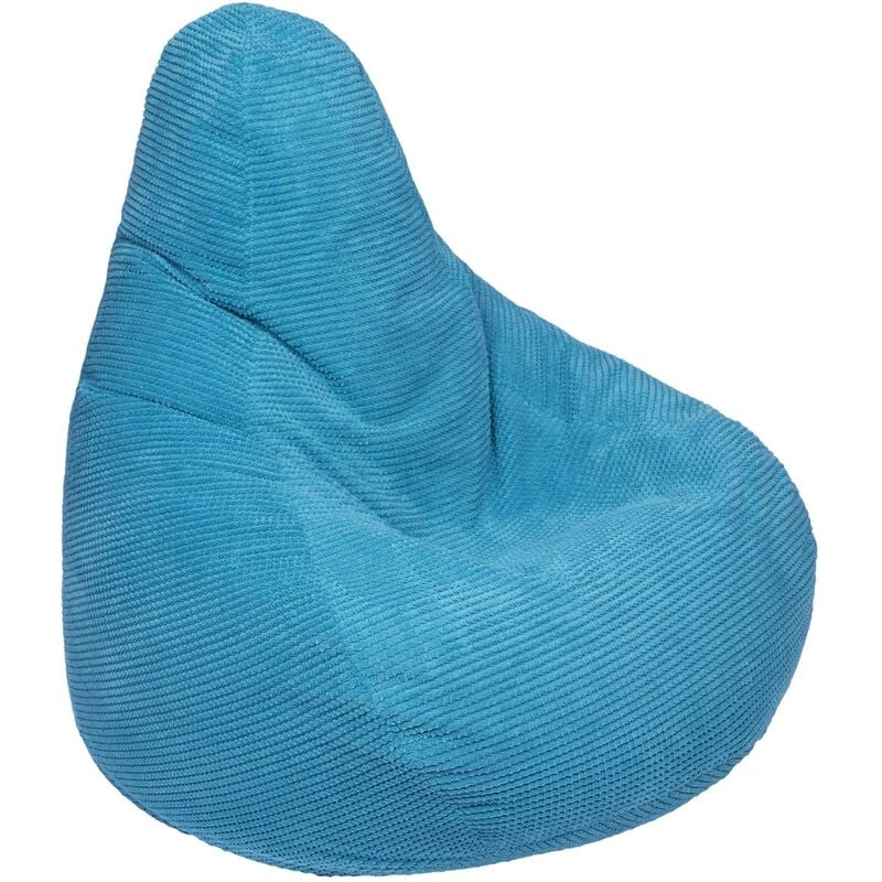 Loft 25 - Pouf d'intérieur, Pouf Pour Adultes Pour Jeux, Pouf en Velours Côtelé 90x75 cm avec Remplissage en Billes de Polystyrène, Siège Inclinable