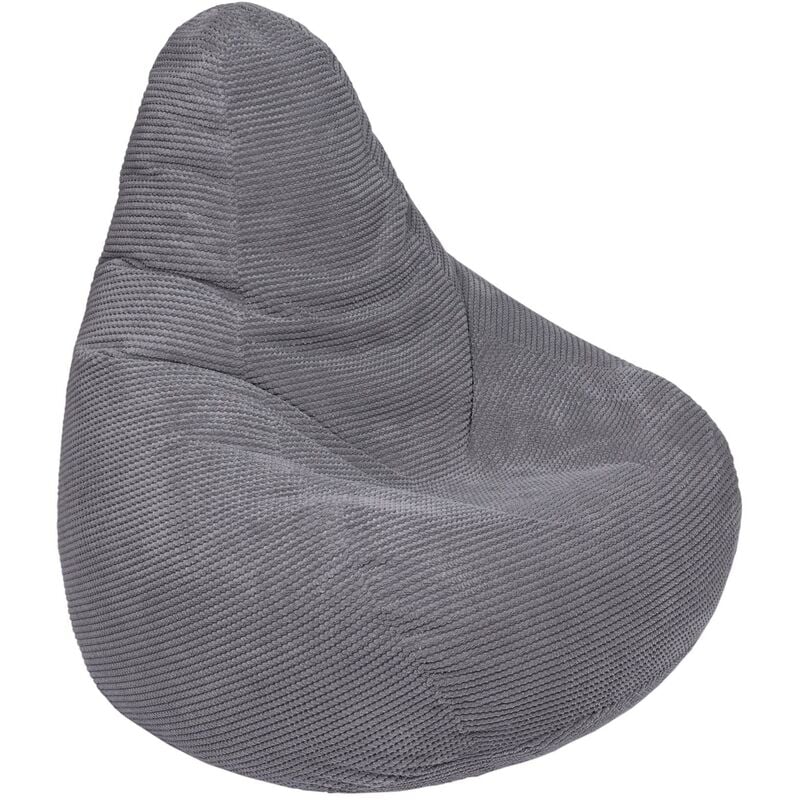 Loft 25 - Pouf d'intérieur, Pouf Pour Adultes Pour Jeux, Pouf en Velours Côtelé 90x75 cm avec Remplissage en Billes de Polystyrène, Siège Inclinable