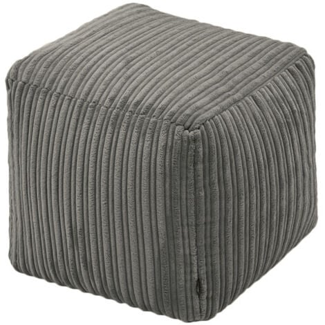 Loft 25 Tabouret repose pieds carré - Pouf - Poufs de salon pouf pieds - Anthracite