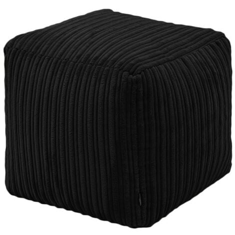 Loft 25 Tabouret repose pieds carré - Pouf - Poufs de salon pouf pieds - Noir