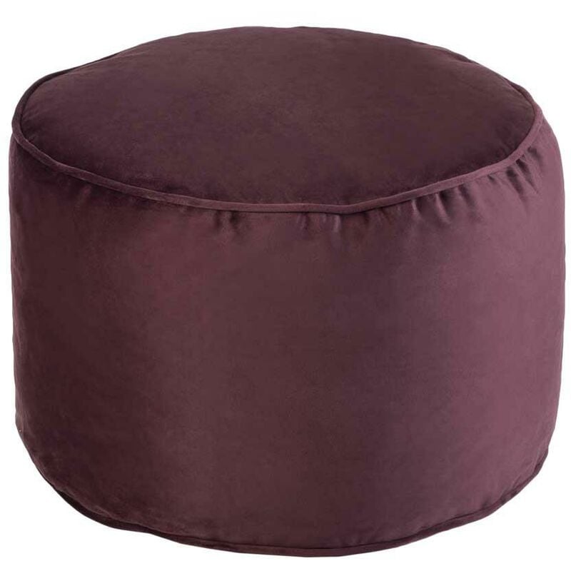 Loft 25 - Pouf Repose-Pieds pour Salon, Repose-Pieds Pouf en Velours 45x32 cm avec Rembourrage Doux, Pouf Rond d'intérieur pour Se détendre,