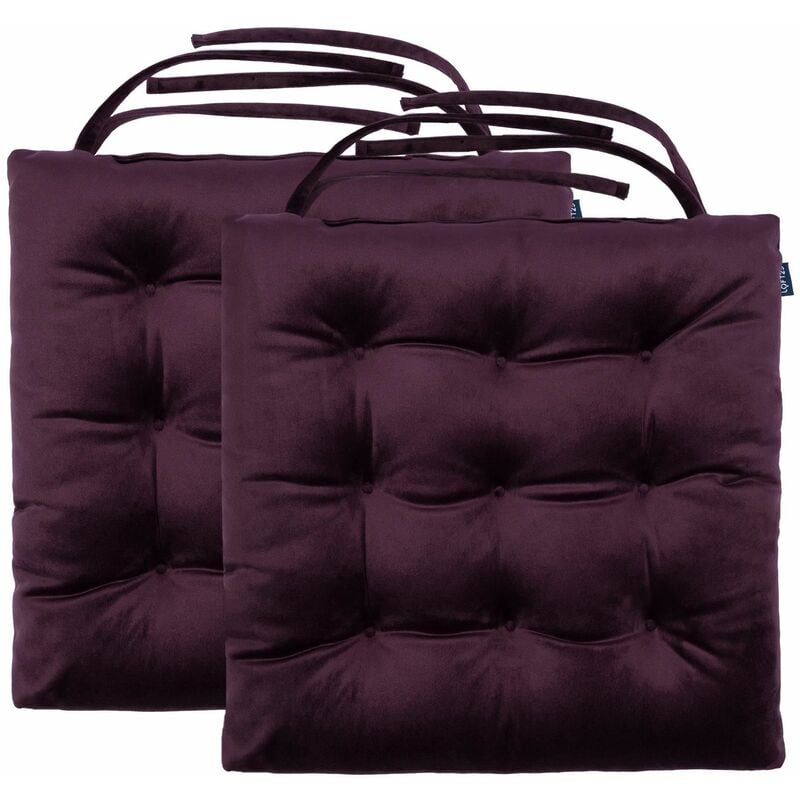 Loft 25 - Coussin de siège en velours pour salon, coussin de chaise touffeté d'intérieur antidérapant, coussins de siège de salle à manger doux