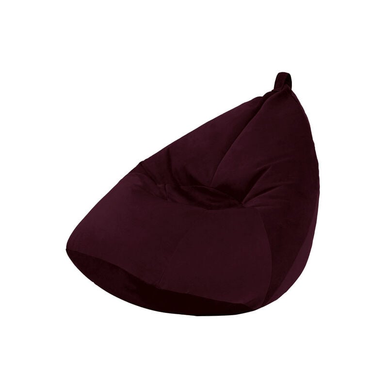 Loft 25 - Pouf d'intérieur, Fauteuil pouf pour salon, Siège design ergonomique en velours, Pouf poire xl 90x85 cm avec poignée de transport, Chaise