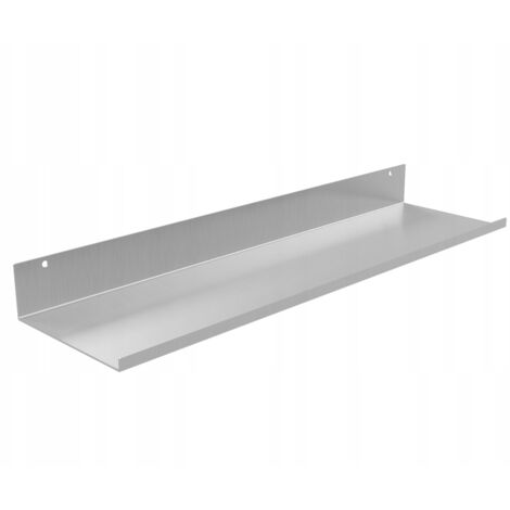 LOFT EDELSTAHL Hängewandregal 80 cm mit Rand