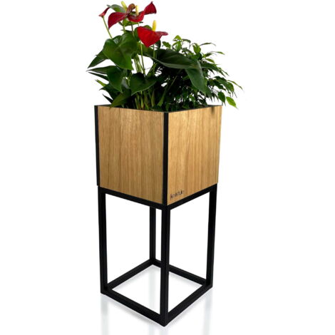 LOFT FIORINO Eichenholz-Blumenständer 22x22x50 cm