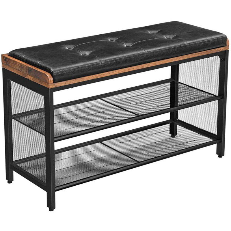 Northix Loft Schuhschrank Aus Holz Mit Regal Und Sitzfläche
