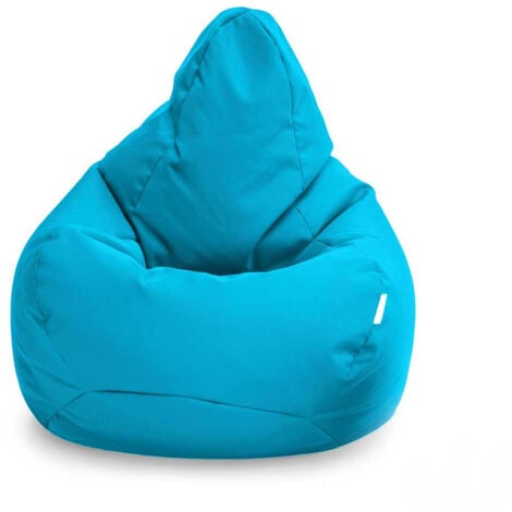 LOFT 25 Loft25 - Fauteuil Pouf de jeu pour salon, intérieur et extérieur pouf à dossier haut pour adultes, 80x75 cm pouf poire résistant à l'eau avec remplissage - Citron vert (pouf poire)